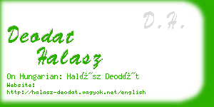 deodat halasz business card